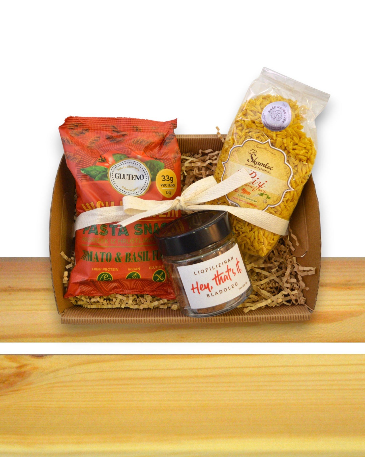 Darilni paket — testenine in liofiliziran sladoled
